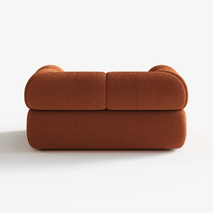 Brown sofa on a white background