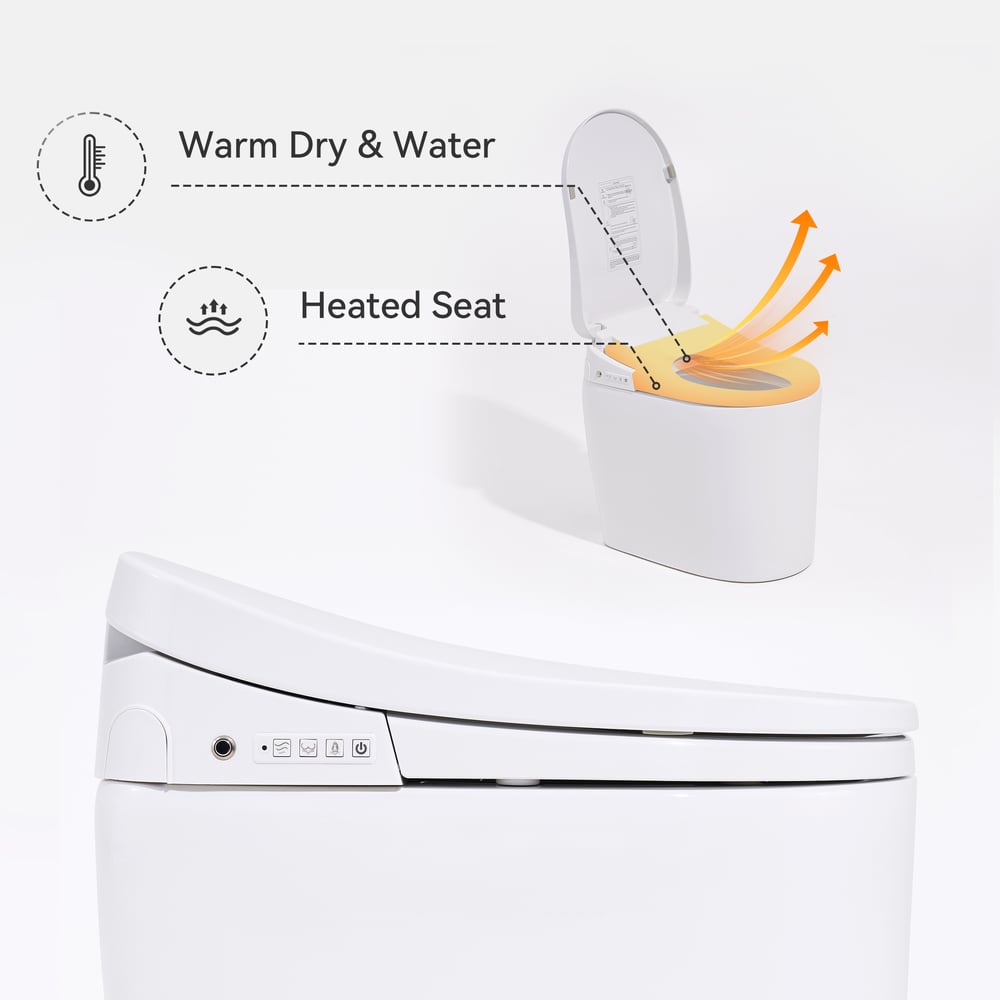 Fitro H1 Compact Smart Bidet Toilet with Automatic Flushing 1.32 GPF