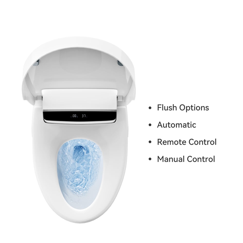 Hynova AX1 Set of Two Smart Bidet Toilet with Auto Open/Close Lid White 1.28 GPF