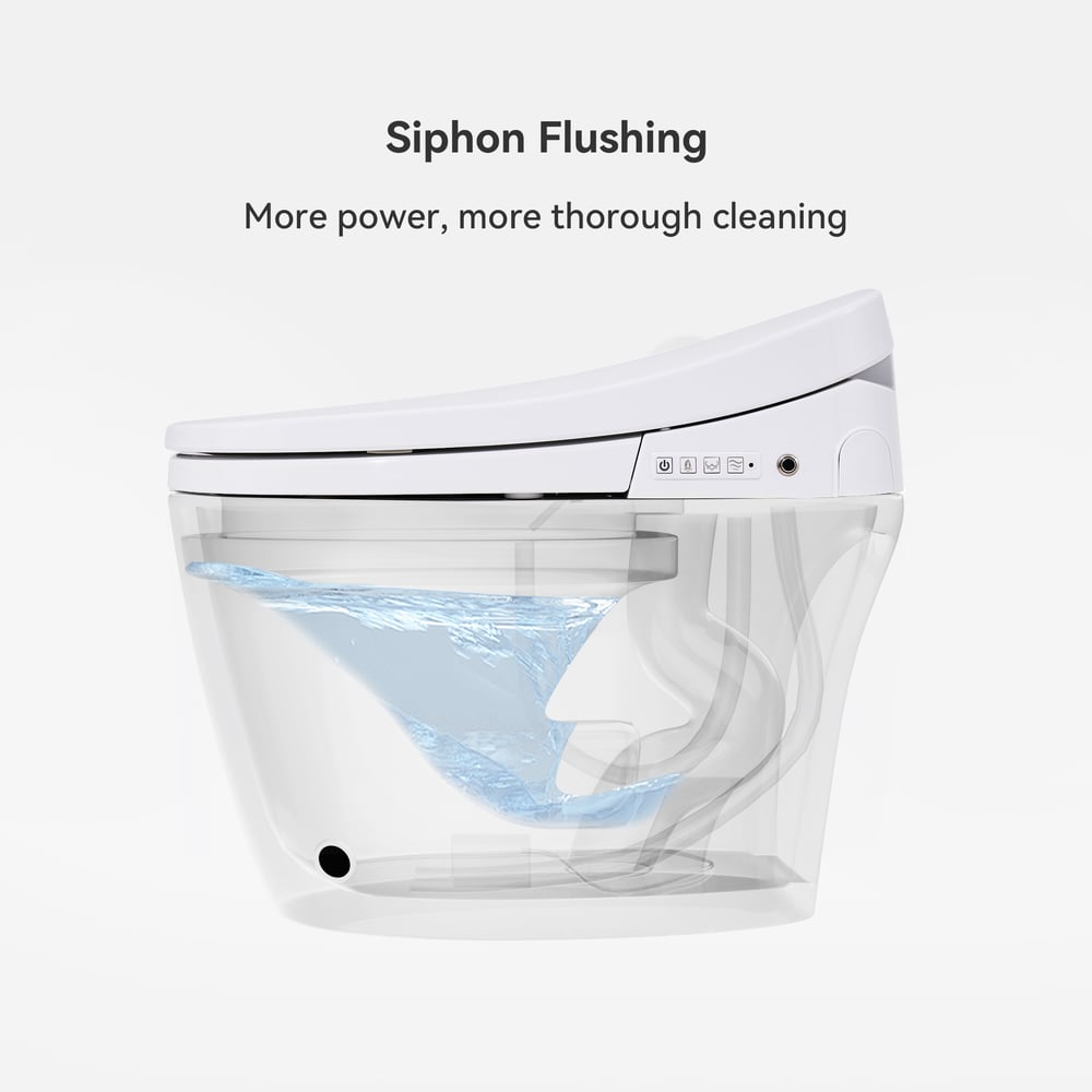 Fitro H1 Compact Smart Bidet Toilet with Automatic Flushing 1.32 GPF