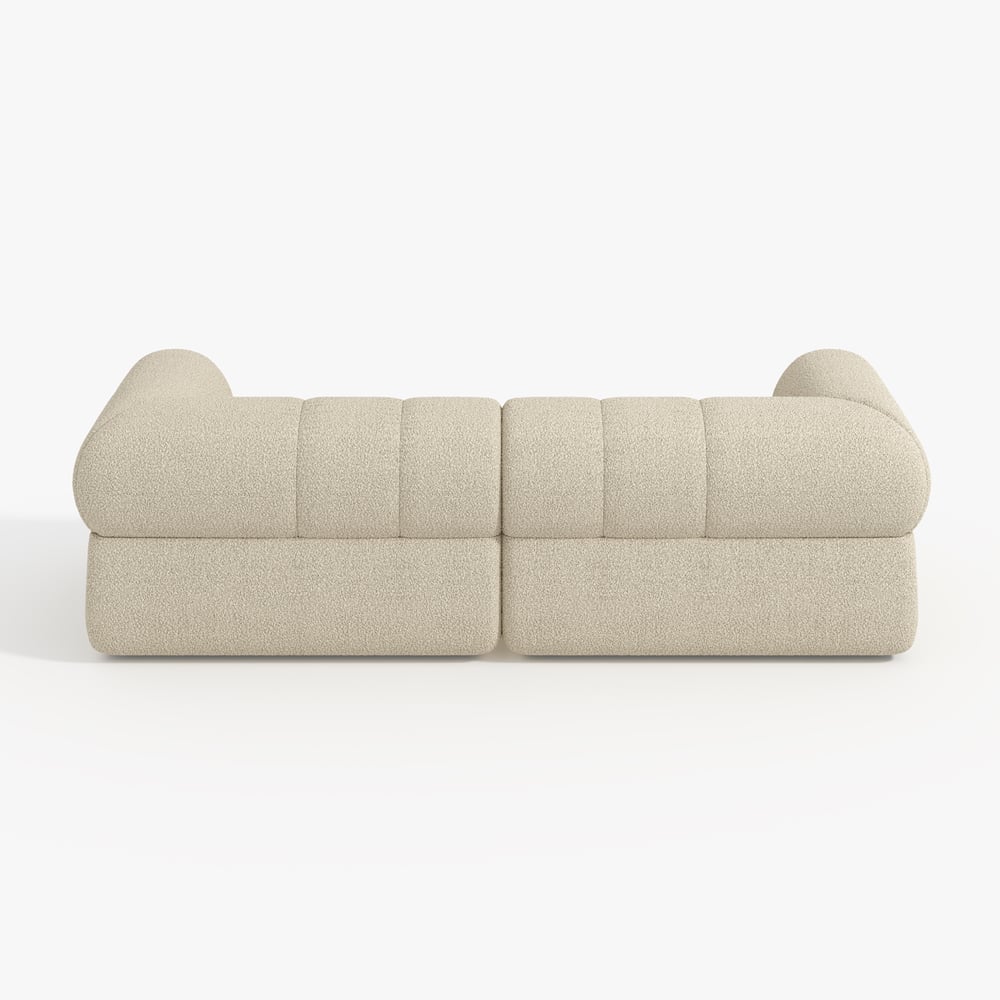 Beige sofa on a white background