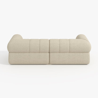 Beige sofa on a white background
