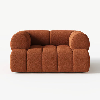 Brown sofa on a white background