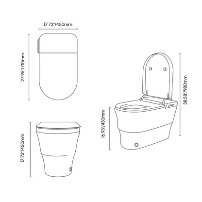 Nexin C2 Automatic Smart Bidet Toilet with Foam Shield and Aromatherapy