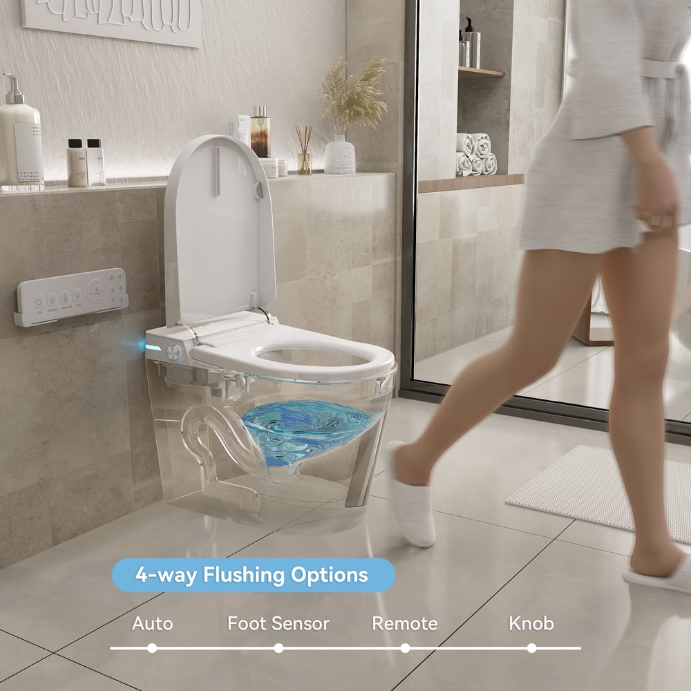 Fitro H2 Compact Smart Bidet Toilet with Automatic Flushing and UV Sterilization