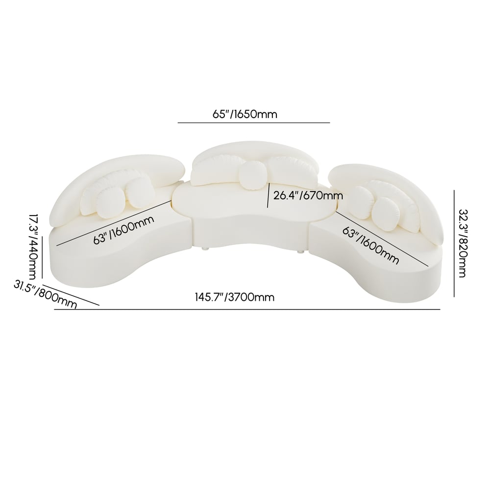 Measurement chart of a white plastic component with dimensions labeled