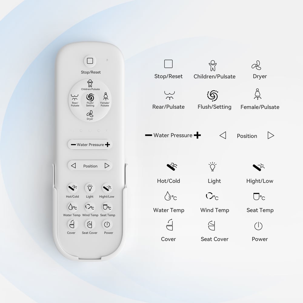 Glowin K1 Automatic Smart Bidet Toilet with Rear Ambient Light 1.32 GPF