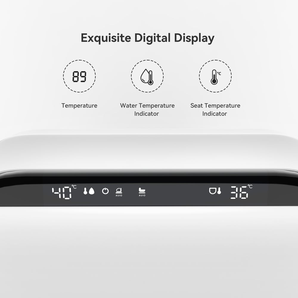 Hynova AX2 Pro Automatic Smart Bidet Toilet with Aromatherapy White 1.28 GPF