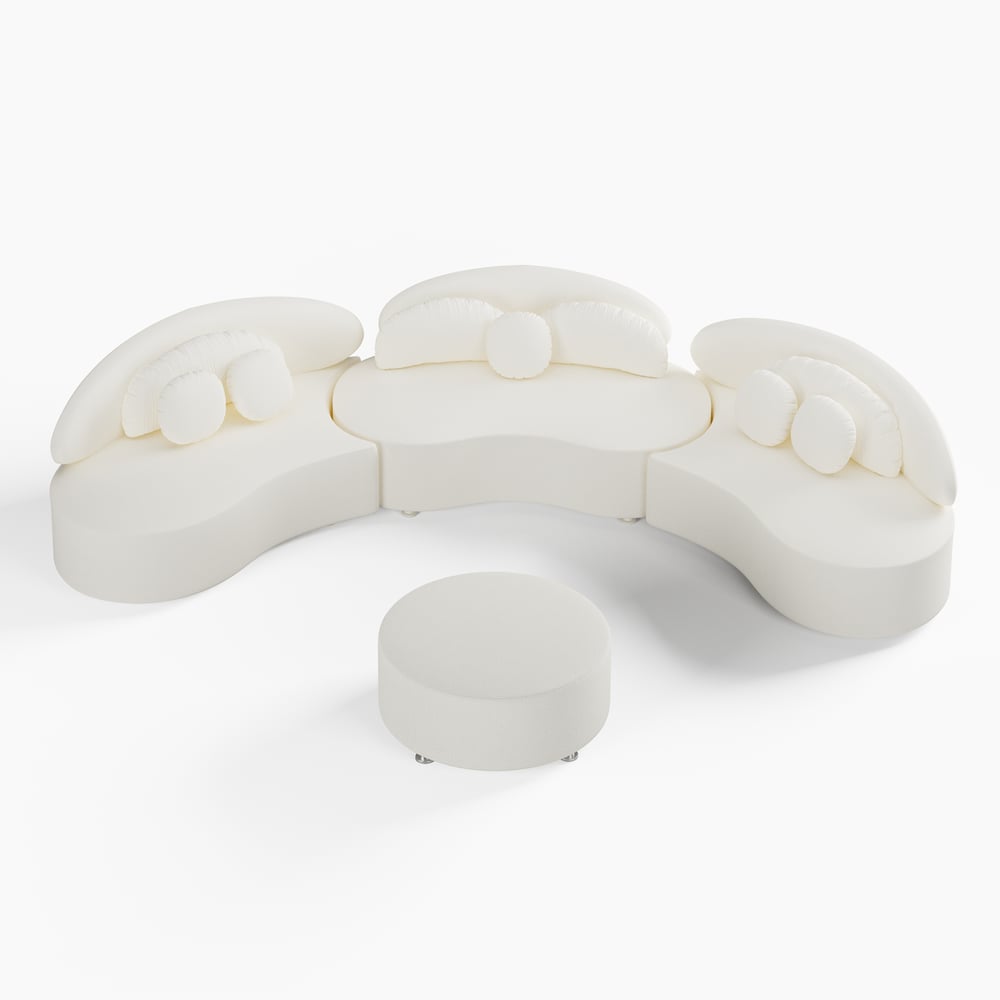 White foam seat with a unique design on a white background