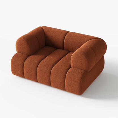 Brown sofa on a white background