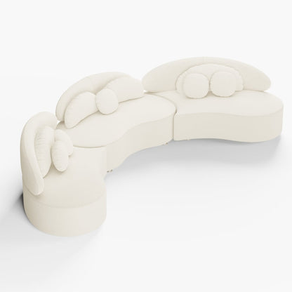 White abstract sculpture on a white background