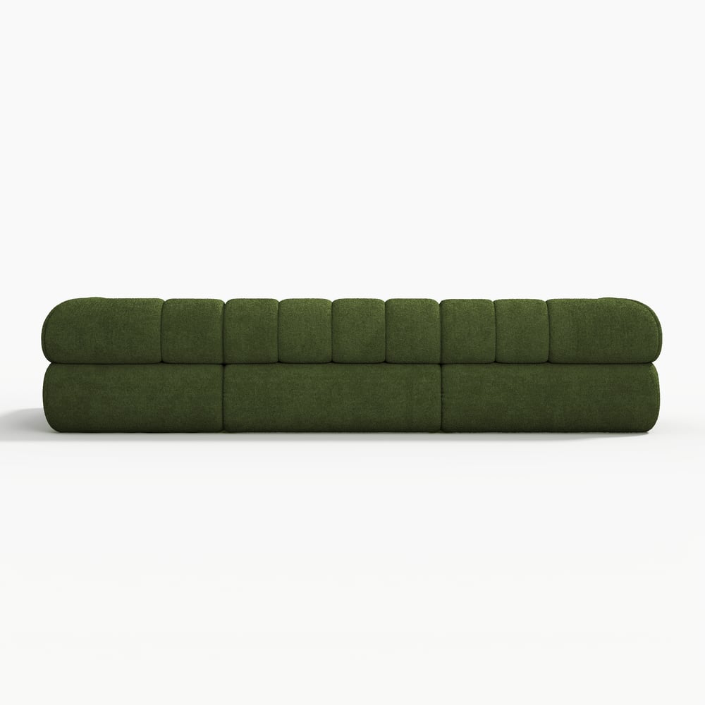 Green sofa on a white background
