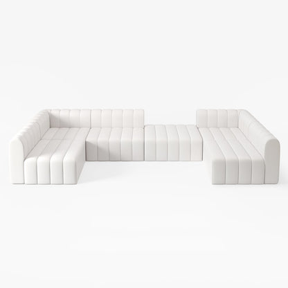 White modular sofa on a white background