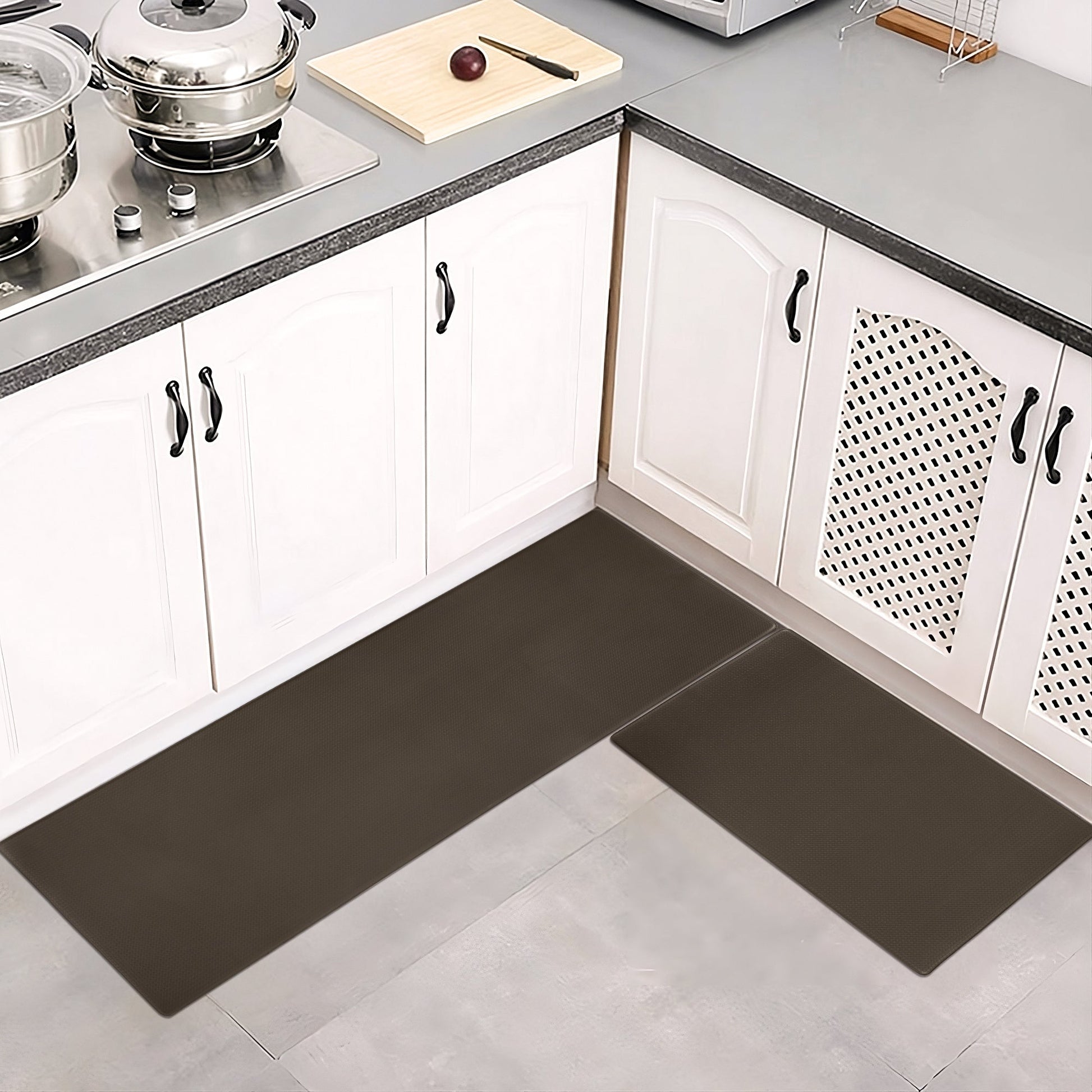 Kitchen Floor Mat Two-piece Set Of Non-slip, Waterproof And Easy To