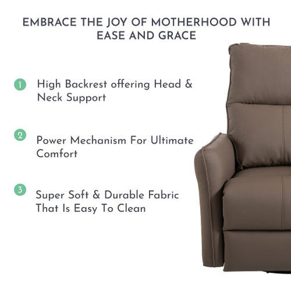 Electric Gliding Recliner Sofa With USB Port