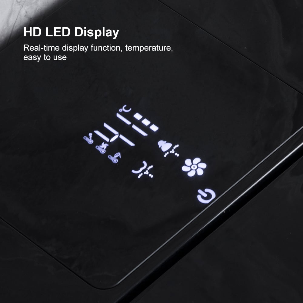 Cubera V1 Automatic Smart Square Bidet Toilet with Multi-Function Black 1.32 GPF