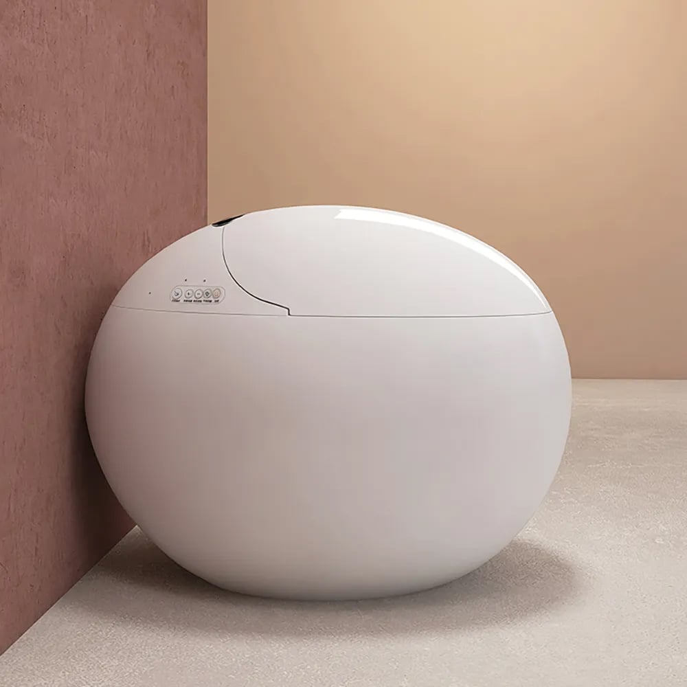 Oluxe G1 Egg-Shaped Smart Toilet with Heated Seat Function White 1.28 GPF