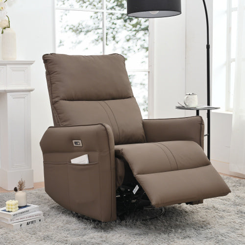 Electric Gliding Recliner Sofa With USB Port