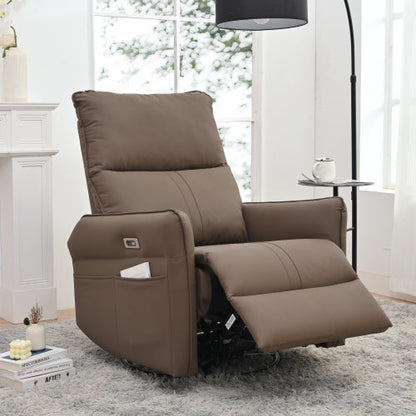 Electric Gliding Recliner Sofa With USB Port