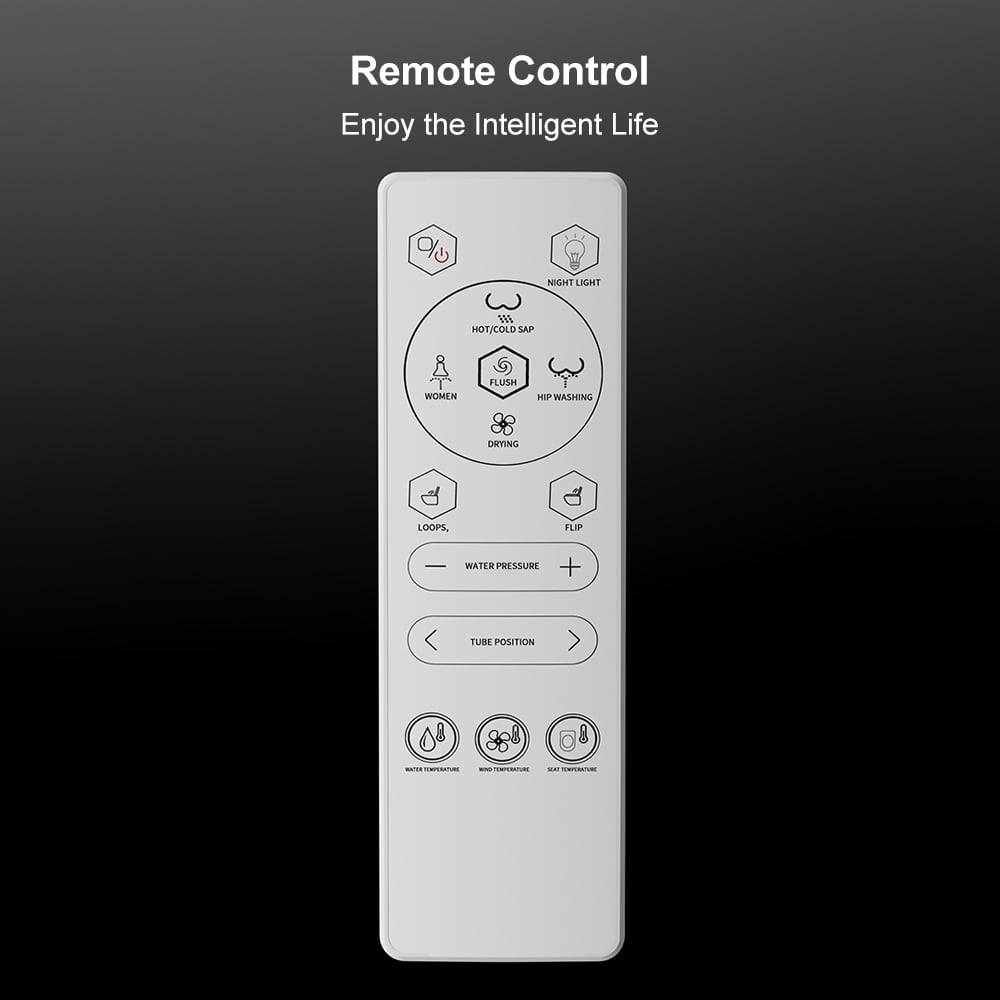 Hynova AX5 Automatic Smart Bidet Toilet with Multi-Function Gray 1.28 GPF