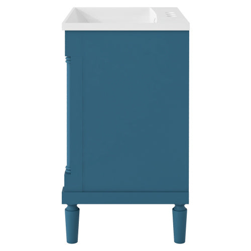 24  Bathroom Vanity With Top Sink, 2-Tier Modern Bathroom Storage