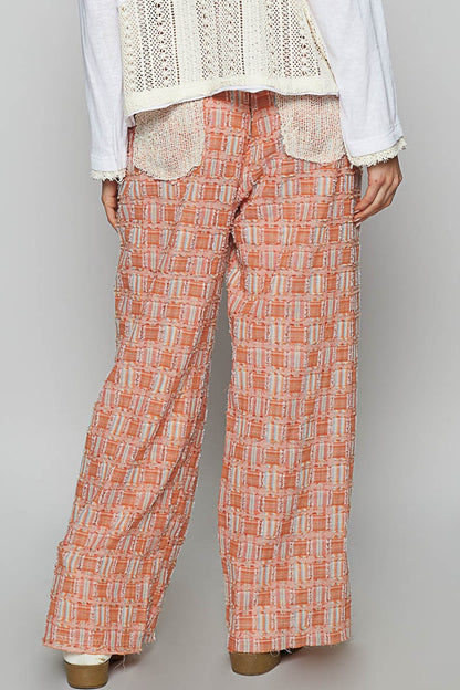 Checkered Wide Leg Pants