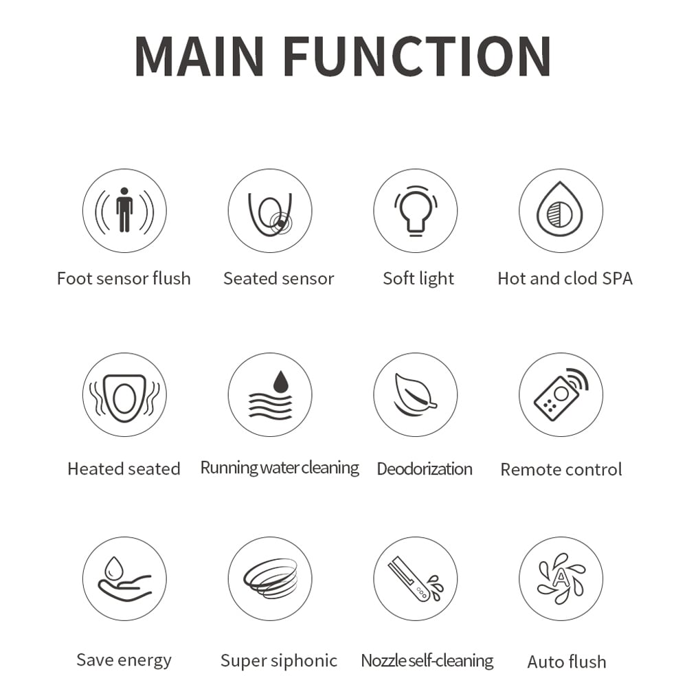 Fitro H1 Set of Two Compact Smart Bidet Toilets with Automatic Flushing