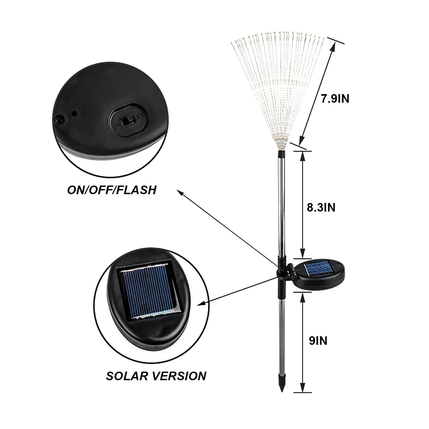 120LED  Solar Firework Lights Garden Christmas Decorations