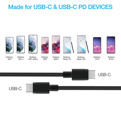 Naztech 20W PD Wall Charger + USB-C to USB-C 4ft Cbl BLK (15397-HYP)