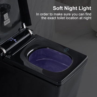 Cubera V1 Automatic Smart Square Bidet Toilet with Multi-Function Black 1.32 GPF