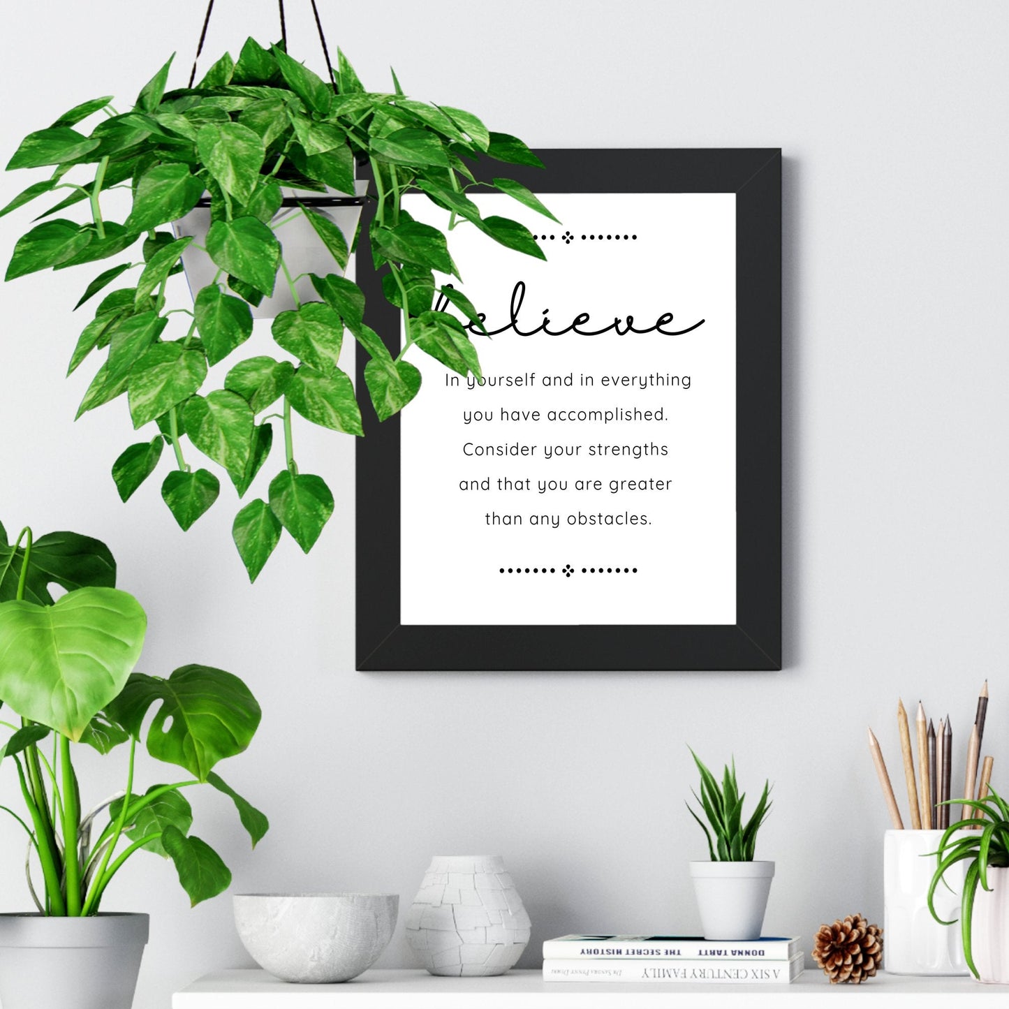Wall Decor Giclee Poster Art Print - Believe Inspirational Quote