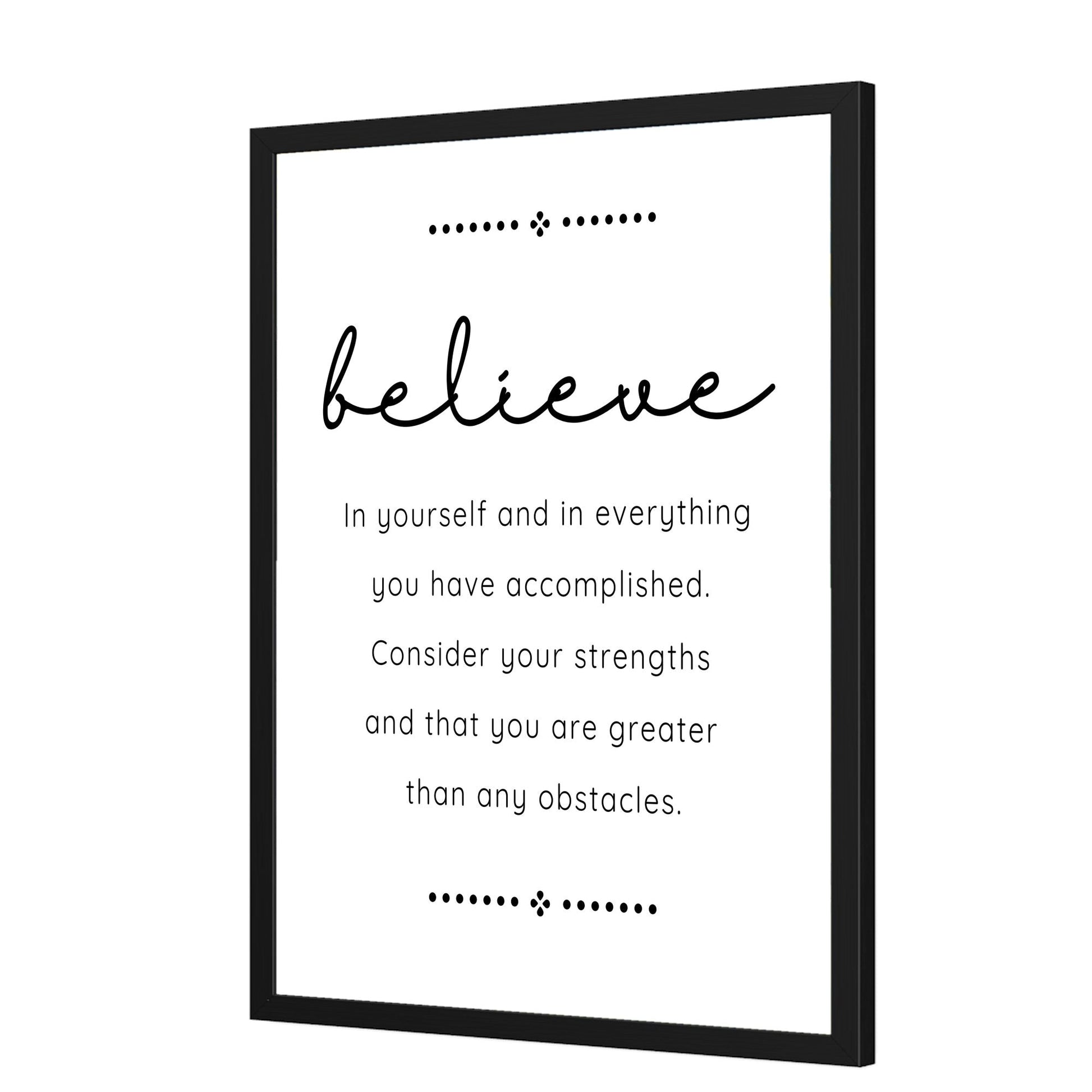 Wall Decor Giclee Poster Art Print - Believe Inspirational Quote
