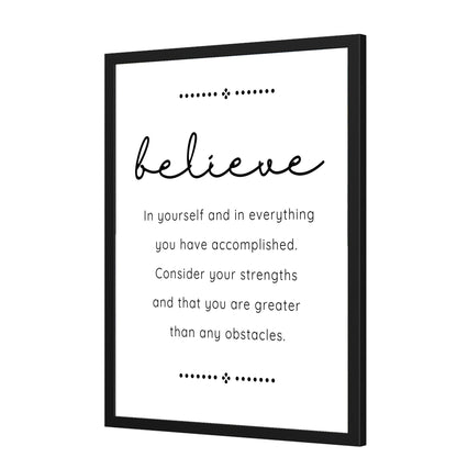 Wall Decor Giclee Poster Art Print - Believe Inspirational Quote