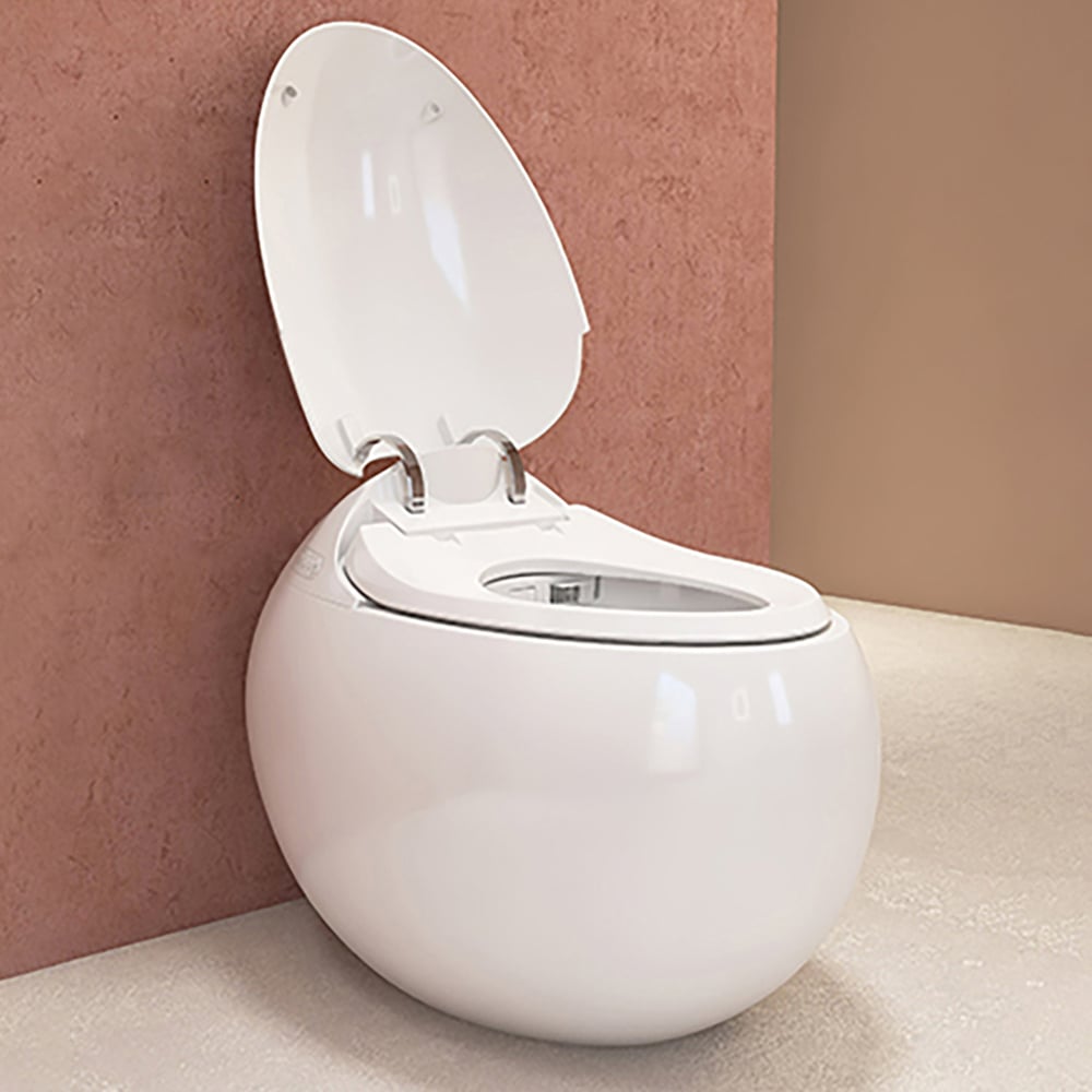 Oluxe G1 Egg-Shaped Smart Toilet with Heated Seat Function White 1.28 GPF