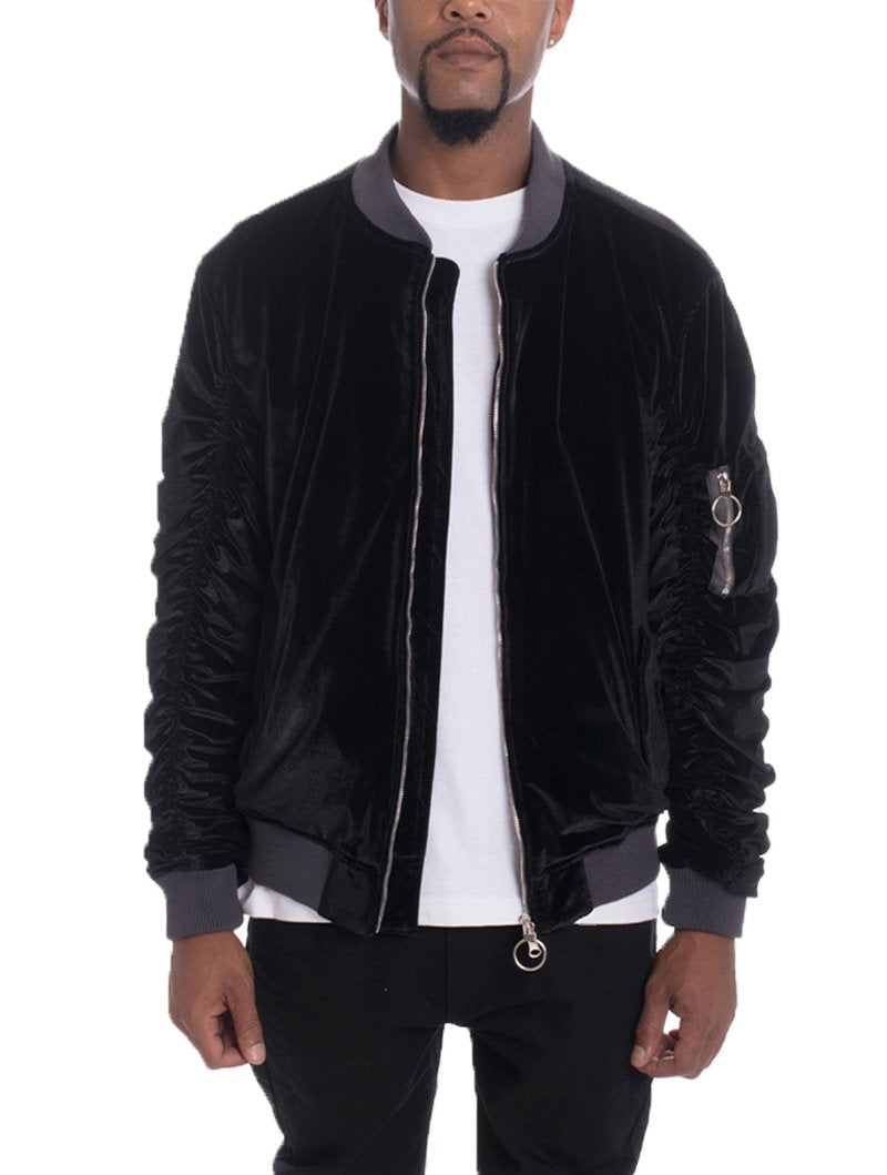 Men's Velour Bomber Jacket