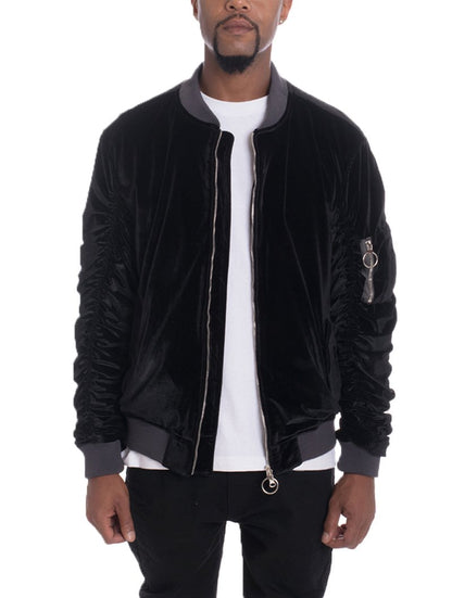 Men's Velour Bomber Jacket