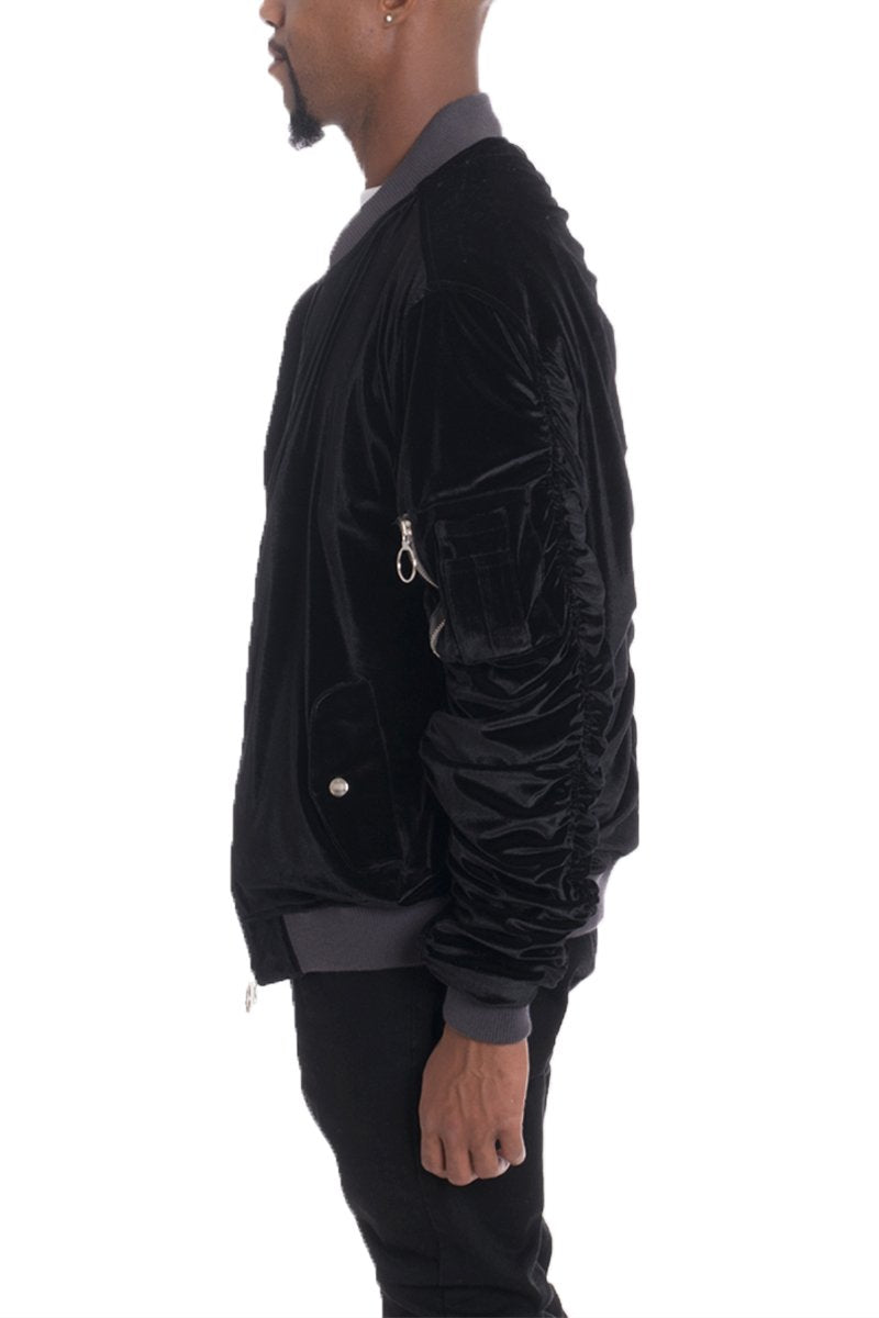 Men's Velour Bomber Jacket
