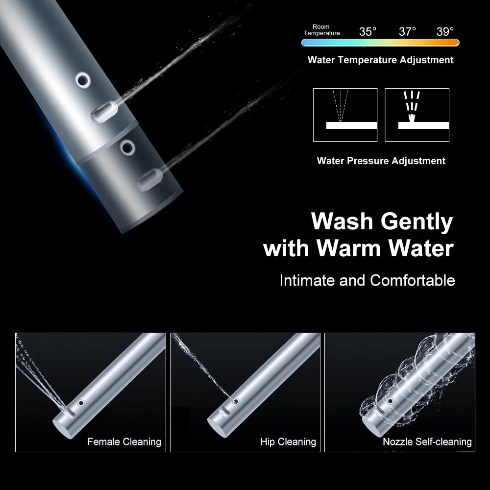 Hynova AX2 Automatic Smart Bidet Toilet with Auto Open/Close Lid Black 1.28 GPF