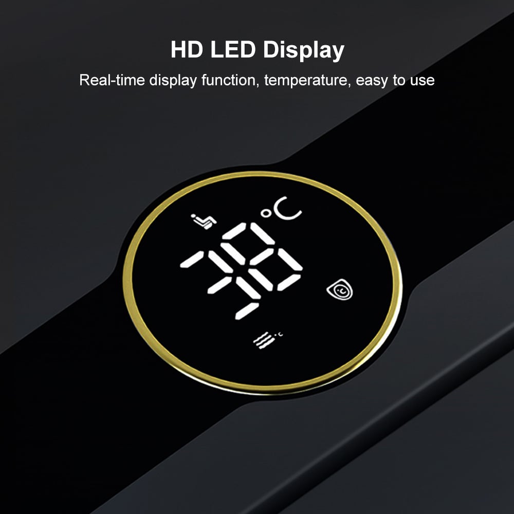 Black smartwatch with HD LED display on a dark background