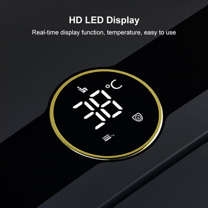 Black smartwatch with HD LED display on a dark background