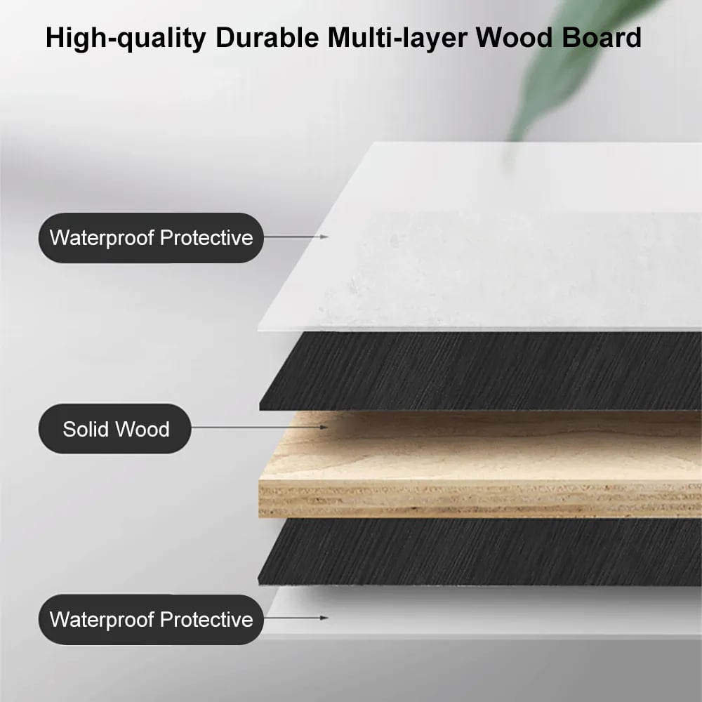 Bathroom Vanity Set 35.4" Modern Floating Sintered Stone Bathroom Vanity White with Sink