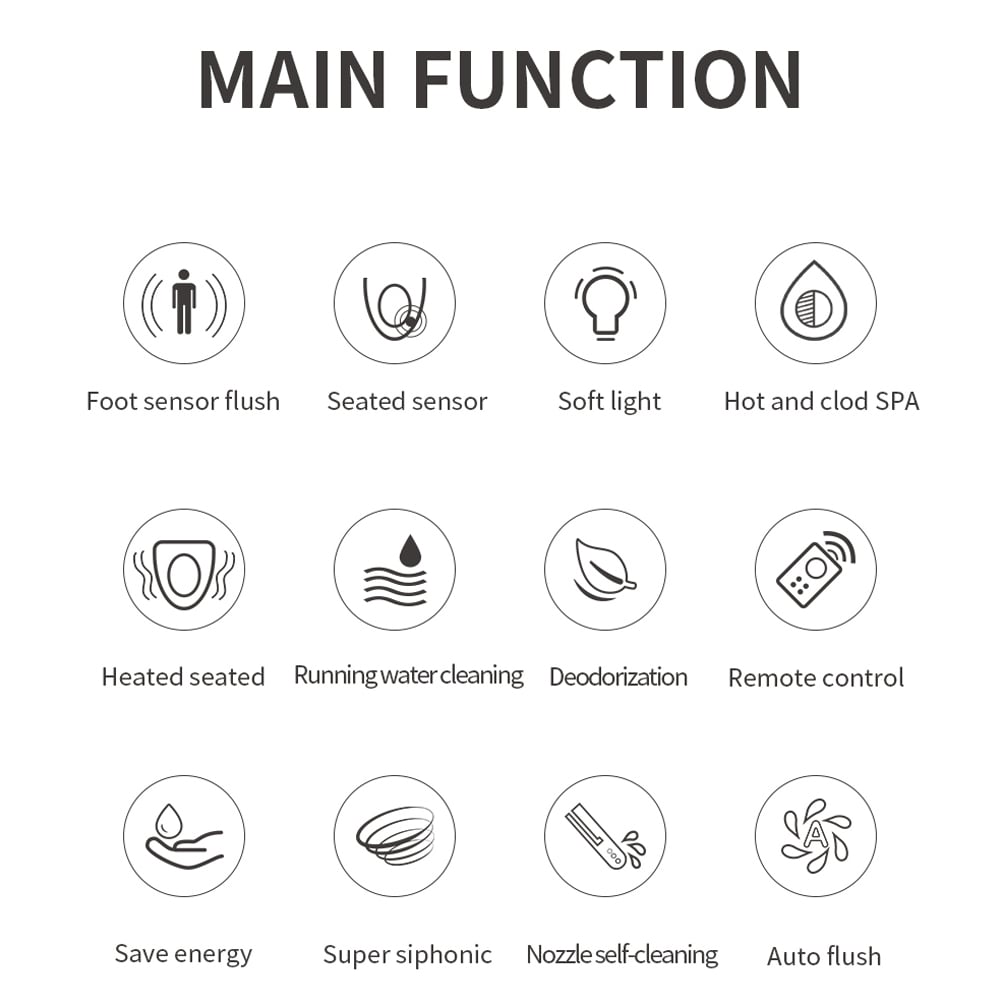 Nexin C1 Automatic Smart Bidet Toilet with Self-Cleaning Function 1.28 GPF
