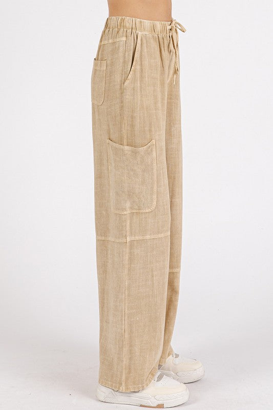 Mineral Wash Drawstring Pants