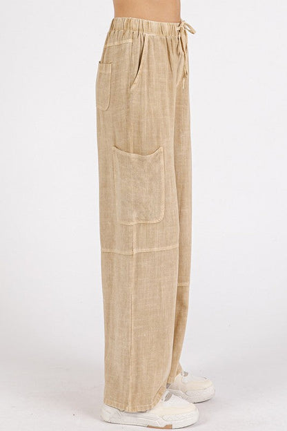 Mineral Wash Drawstring Pants