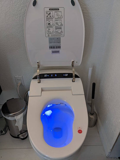 Hynova AX2 Automatic Smart Bidet Toilet with Auto Open/Close Lid Black 1.28 GPF