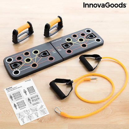 Pulsher Push-Up Board with Resistance Bands