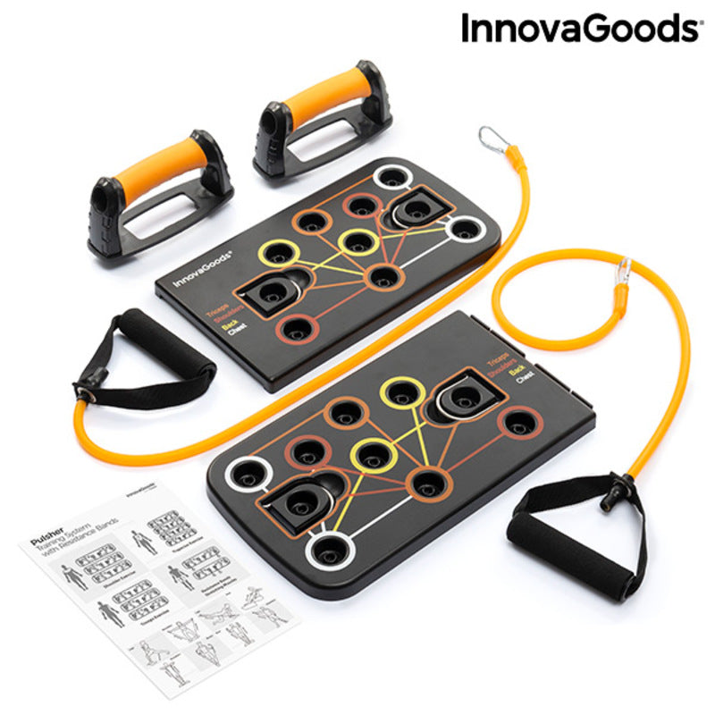 Pulsher Push-Up Board with Resistance Bands