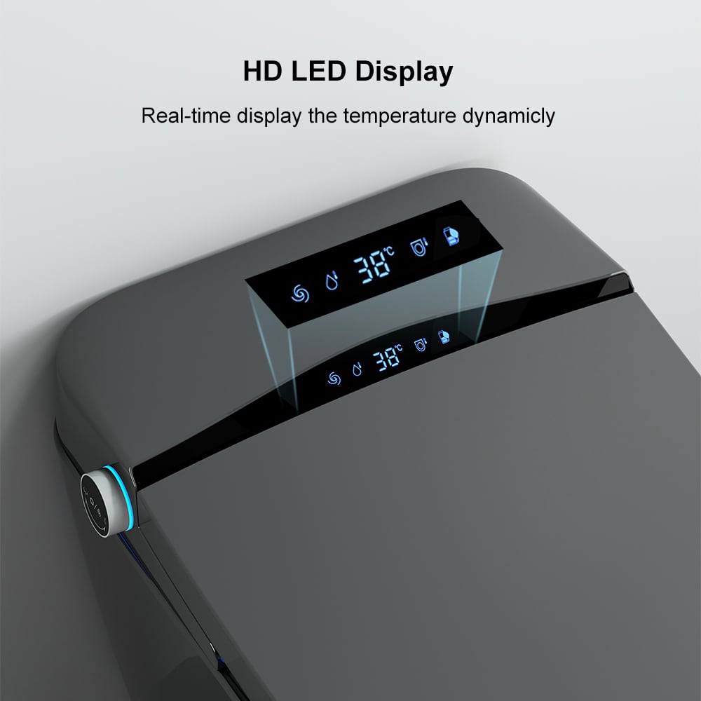 Hynova AX5 Automatic Smart Bidet Toilet with Multi-Function Gray 1.28 GPF