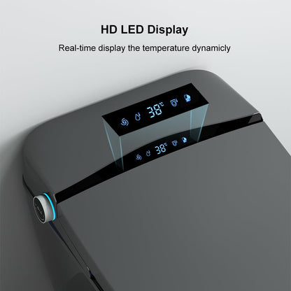 Hynova AX5 Automatic Smart Bidet Toilet with Multi-Function Gray 1.28 GPF