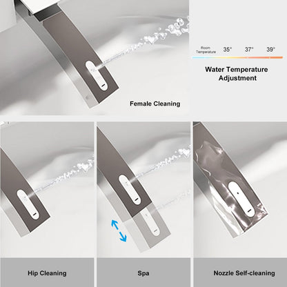 Oluxe G1 Egg-Shaped Smart Bidet Toilet with Multi-Function Wand White 1.28GPF